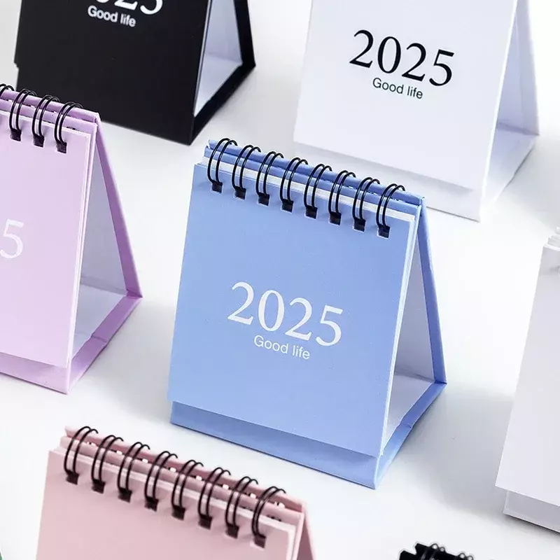 2025 Schreibtisch kalender niedlichen Tages planer einfache solide Kalender buch mit Aufklebern Studie Zielliste zu tun Liste Home Office Lieferungen