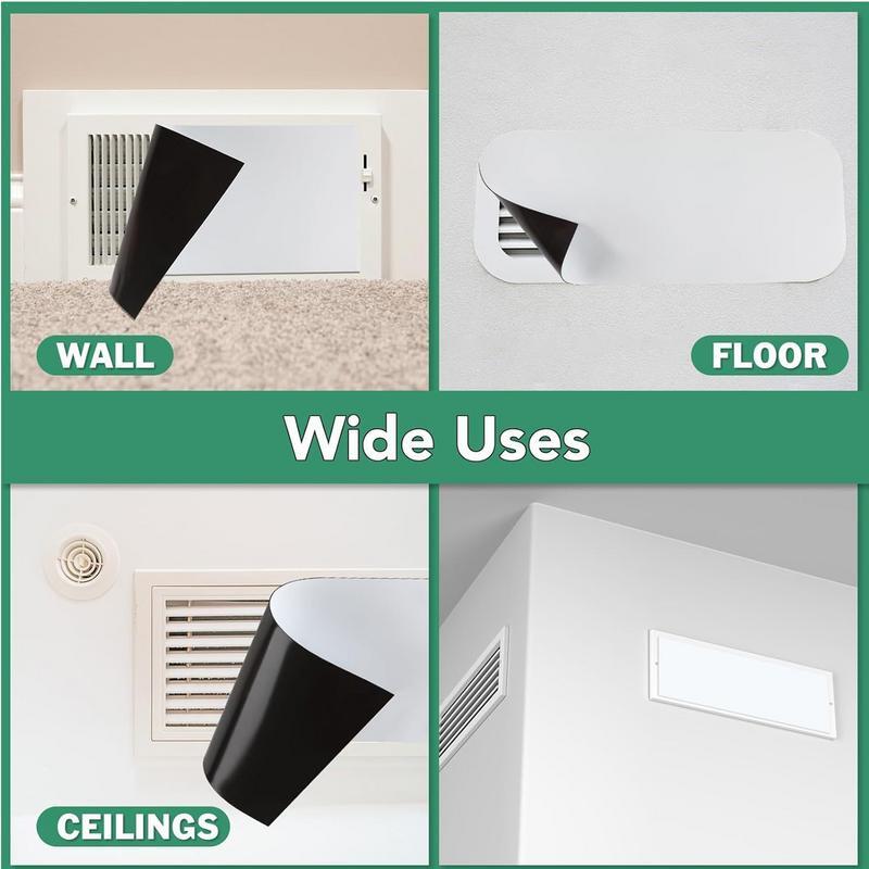 Alta Resistência Magnetic Air Vent Covers, Coberturas de ventilação para sala de estar, Air Register Parts, 3pcs