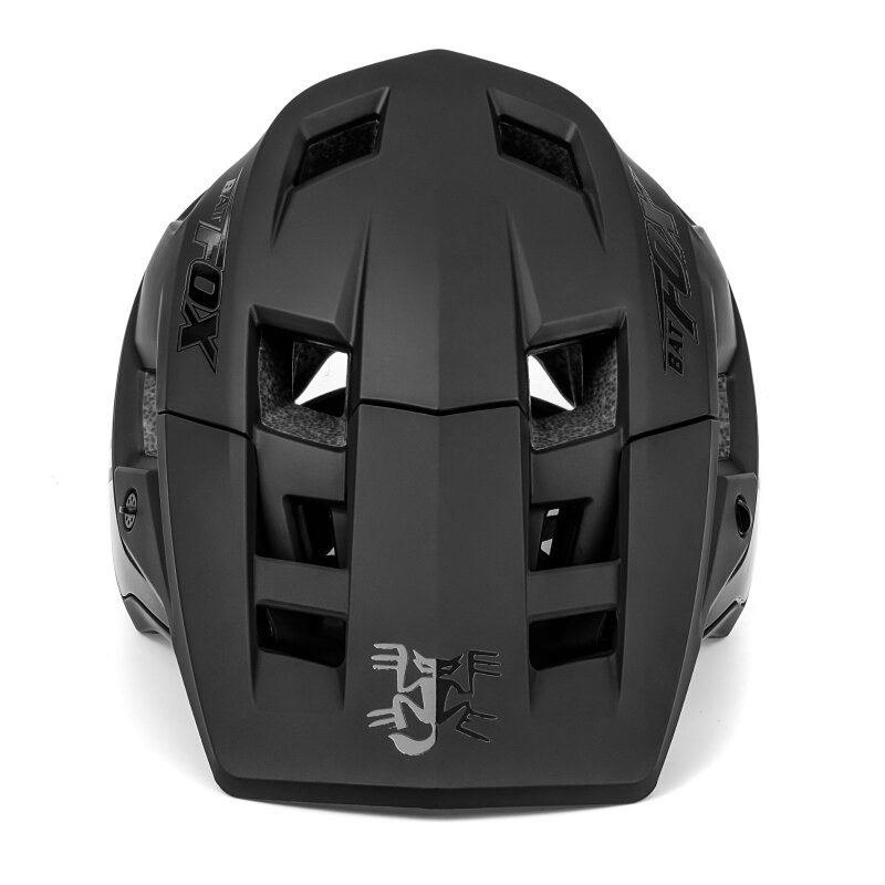 BATFOX-casco de ciclismo para hombre, accesorio para bicicleta de montaña, color negro mate