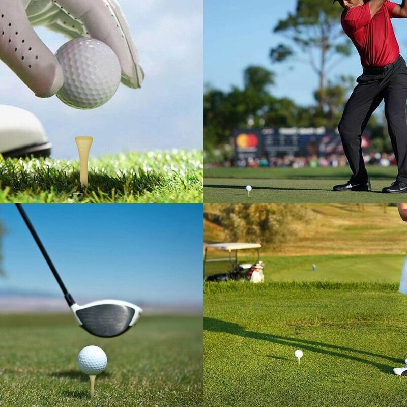生分解性ゴルフピン、交換可能なゴルフTシャツ、摩擦なし、頑丈なボールスタンド、42mm、54mm、70mm、83mm、100個