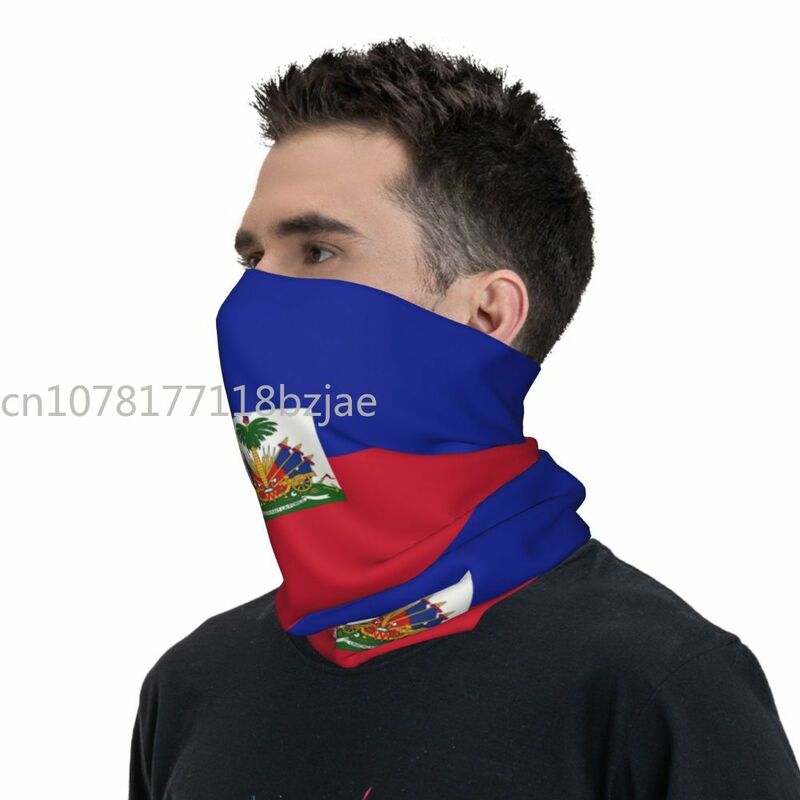 Бандана с флагом гаити, зимняя теплая мужская шейная повязка с защитой от ветра, шарф для лица для походов, гетры, повязка на голову
