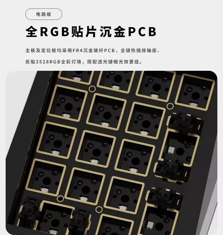 Doio Kb17-B01 숫자 키패드 키트, 2 가지 모드 블루투스 기계식 키보드, 알루미늄 합금 사이버 패드, 핫 스왑, 맞춤형 게이머 액세서리
