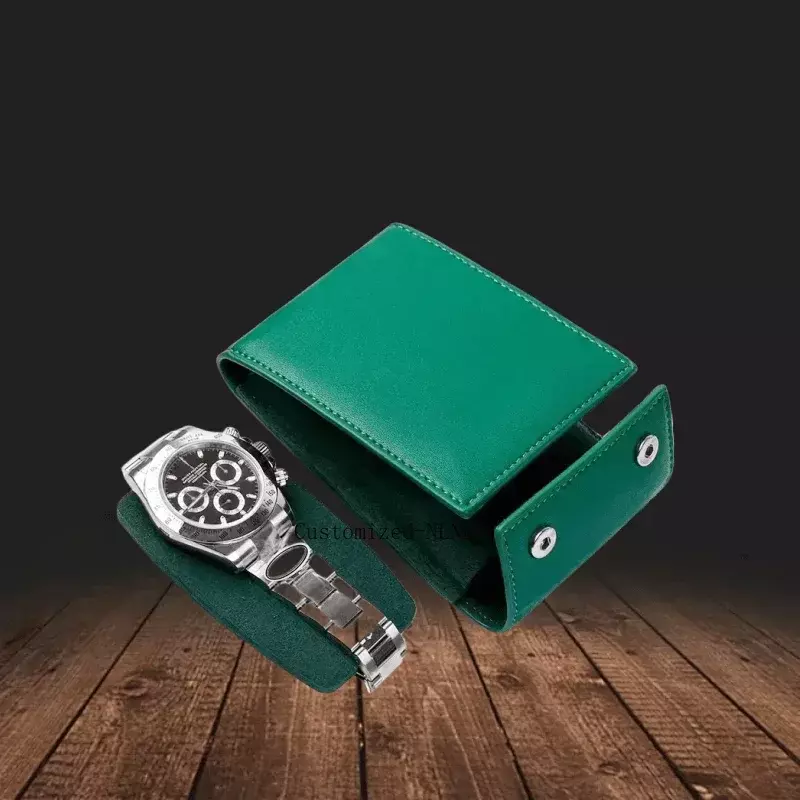 직접 벨벳 시계 녹색 가방, 보호 시계 가죽 가방, 환경 보호 보관, 흰색 플라스틱 상자, SE11