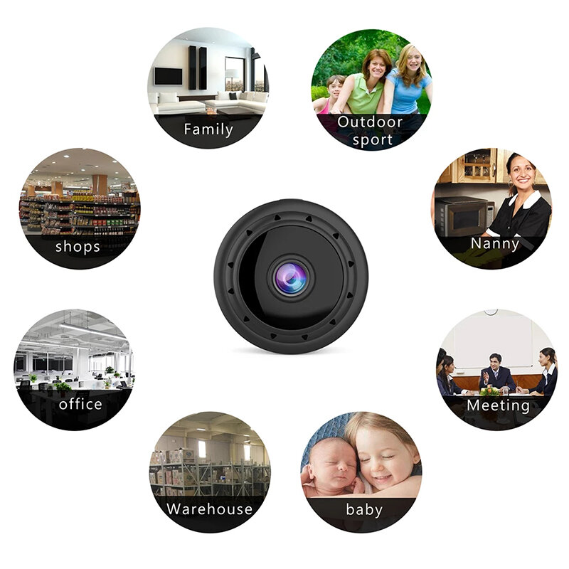 HD 1080P Mini IP Camera Wifi Security Remote Video Webcam Night Vision Wireless Smart Home Human Motion Sensor W11 Surveillance