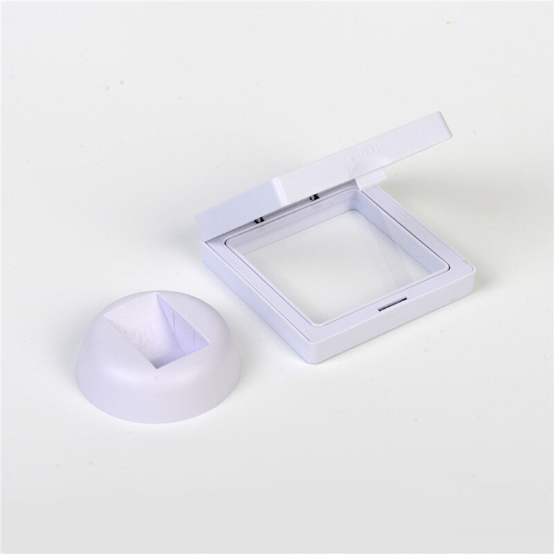 Scatola di visualizzazione con pellicola ABS + TPU bianca cornice galleggiante 3D pellicola trasparente cornice galleggiante 3D 5/10 pezzi vetrina trasparente per gioielli
