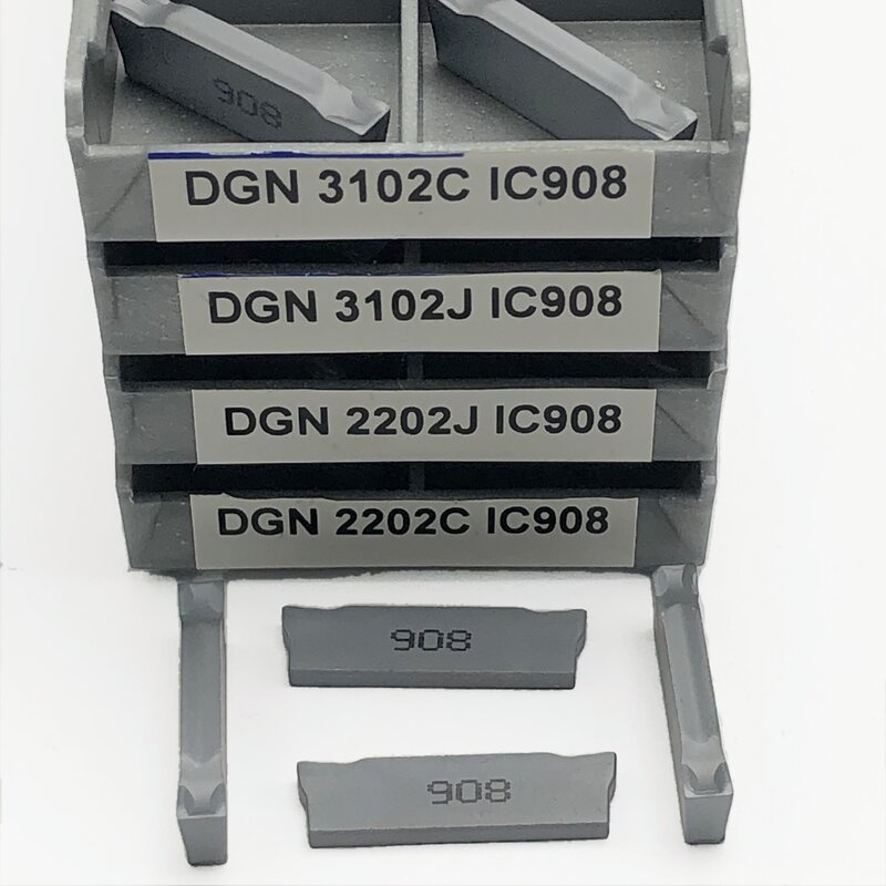 Inserção do Draaibank do carboneto do CNC, sulcando a ferramenta, DGN2202J, IC908, DGN3102C, DGN2202C, IC908, DGN2202C, IC908