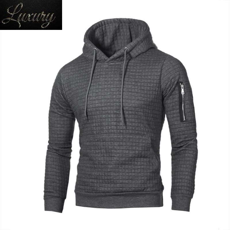 2024 Sweater Men Solid Pullovers New Fashion Casual Hooded Autumn Winter Warm Femme Clothes Slim Fit Jumpers