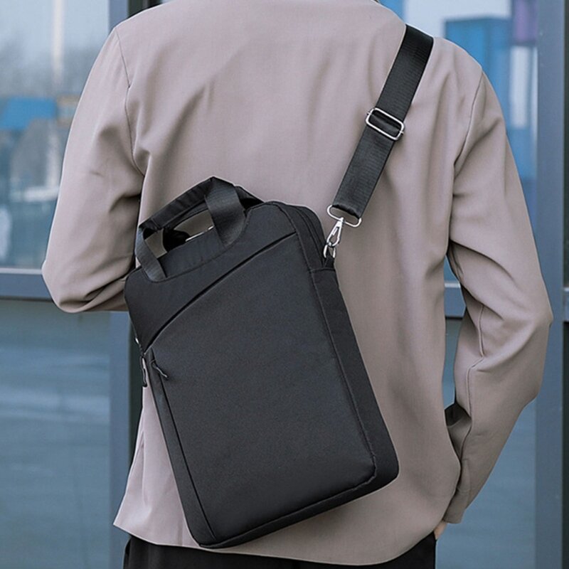 คอมพิวเตอร์ Tote Bag กระเป๋าสะพายข้างกระเป๋าสะพายข้างสำหรับแล็ปท็อปขนาด 15.6 นิ้วกระเป๋าเอกสารใส่โน๊ตบุ๊ค Universal