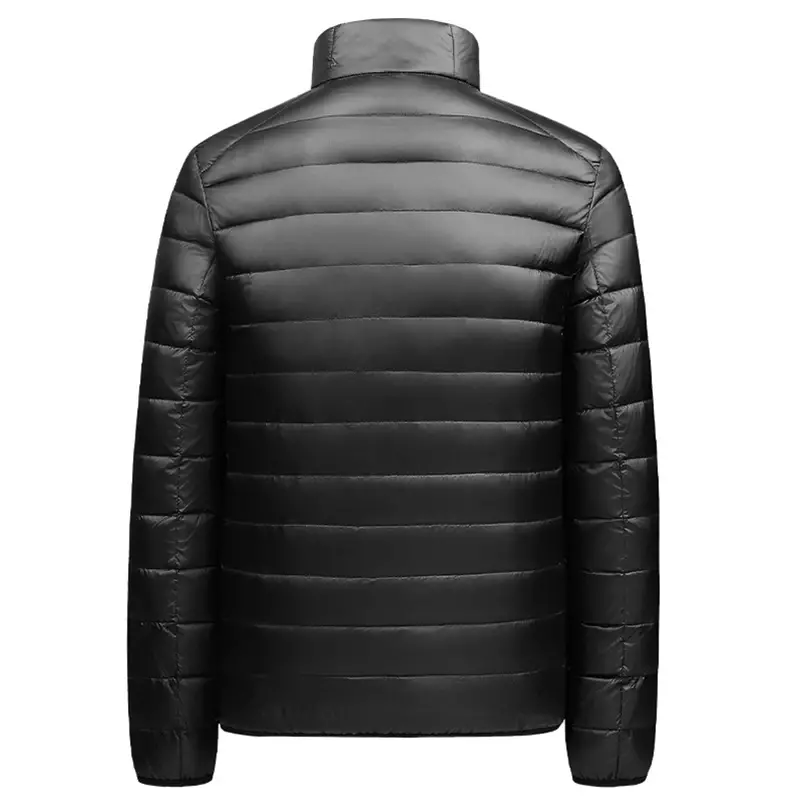 Высококачественная Мужская Корейская версия трендовая Элегантная Модная Высококачественная простая деловая Повседневная приталенная куртка из искусственного белого утиного пуха