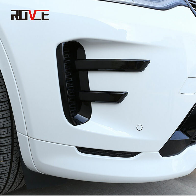 ROVCE автомобильный передний бампер решетка вентиляции крышка отделка для Land Rover Discovery 5 2020-2022 глянцевые черные наклейки