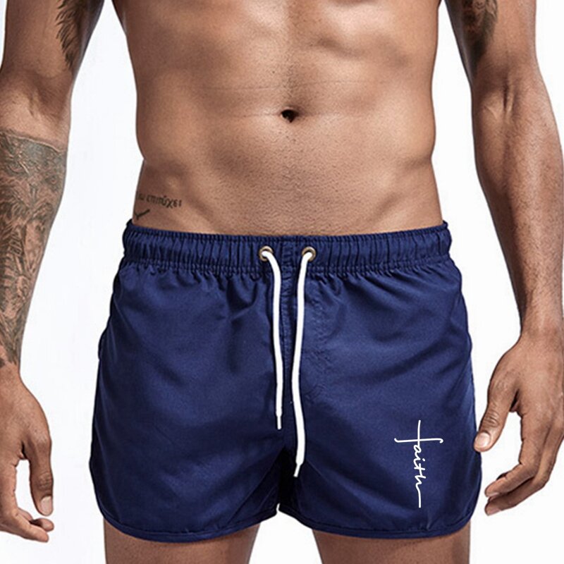New Summer Men's Swimwear Breathable Board Shorts Male Surfing Swimsuit Fitness Training Shorts Casual Printed Beach Short Pants