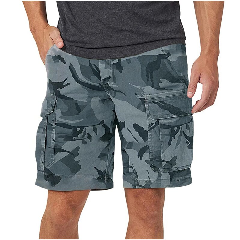 Pantalones cortos de camuflaje para hombre, Shorts Cargo para exteriores, a la moda, informales con múltiples bolsillos, novedad de verano, 2024