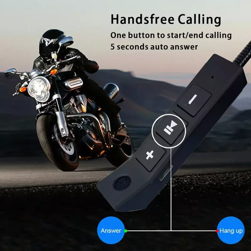 Bluetooth гарнитура для мотоциклетного шлема BT5.0 беспроводные наушники для езды на мотоцикле с защитой от помех