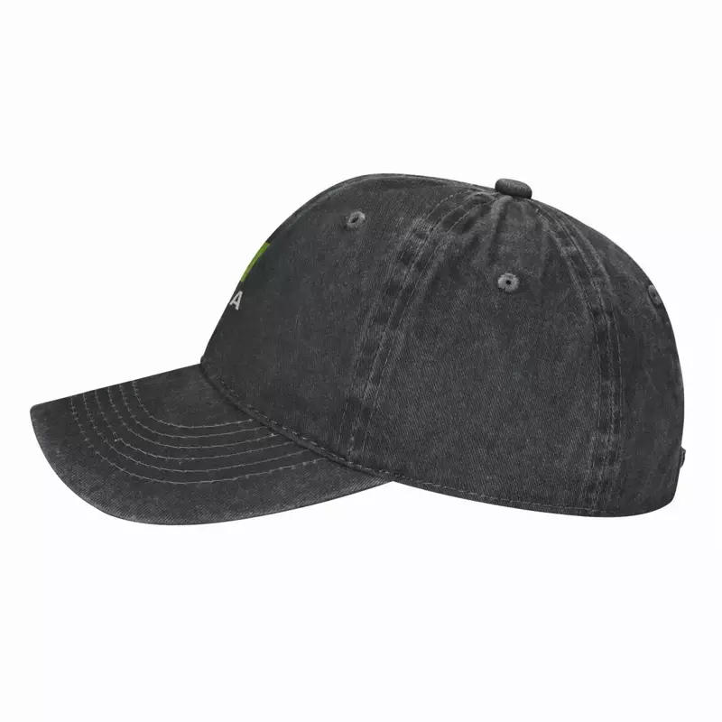 Chapéu de vaqueiro Nvidia para homens e mulheres, Chapéu solar, Chapéu de caminhada, Proteção UV, Preto