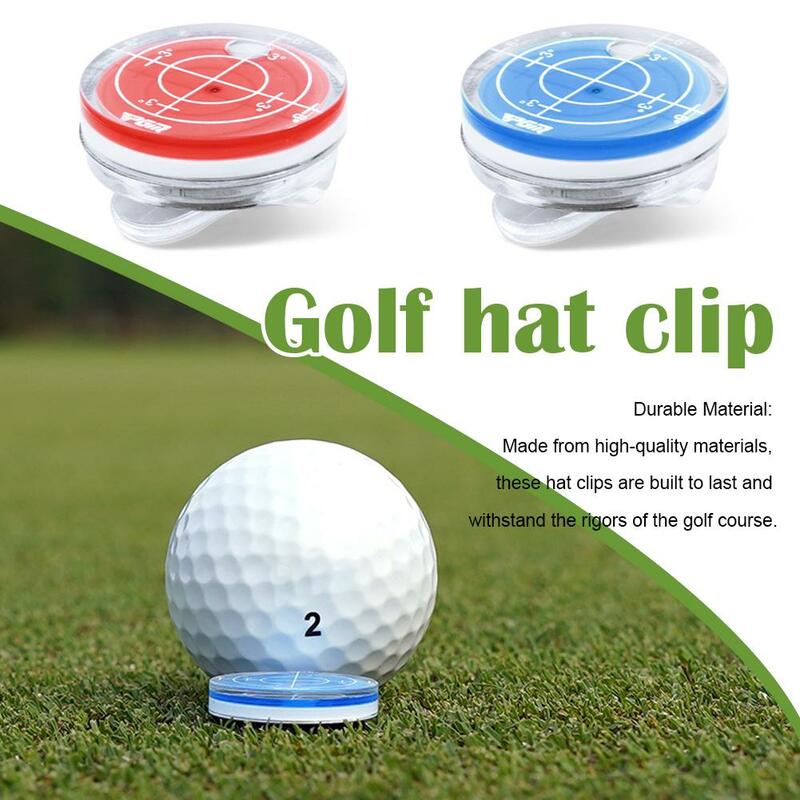 Golf Slope Putting Helper Level Reading Ball Marker Visor Reader Putting Reading Clip Marker Clip Magnetic Round Level Hat G5l7