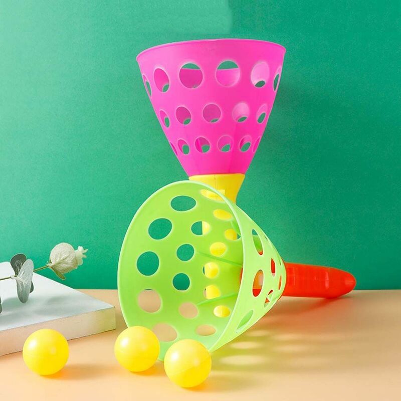 The Ball Toys Parent-child Interaction Toss and Catch Ball Double Catapult Ball Interactive Parent-child Toy Butt Bouncing Ball