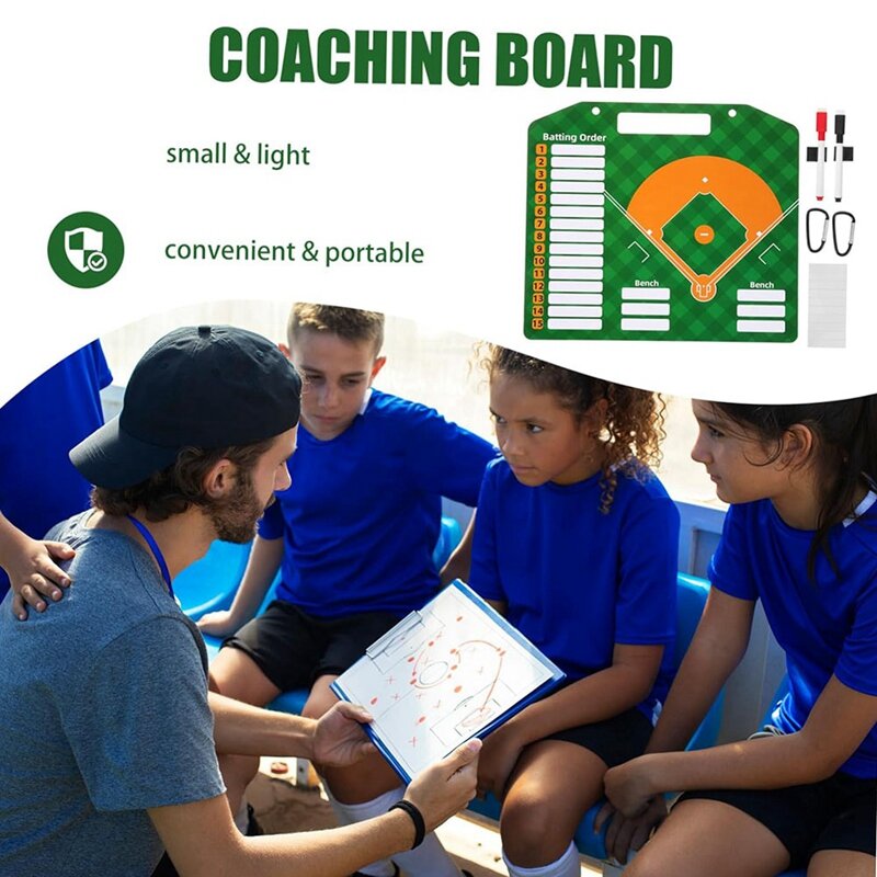 Baseball Board Magnetic Baseball Lineup Board Softball Baseball Coaching Accessories Dry Erase Marker Board Writing