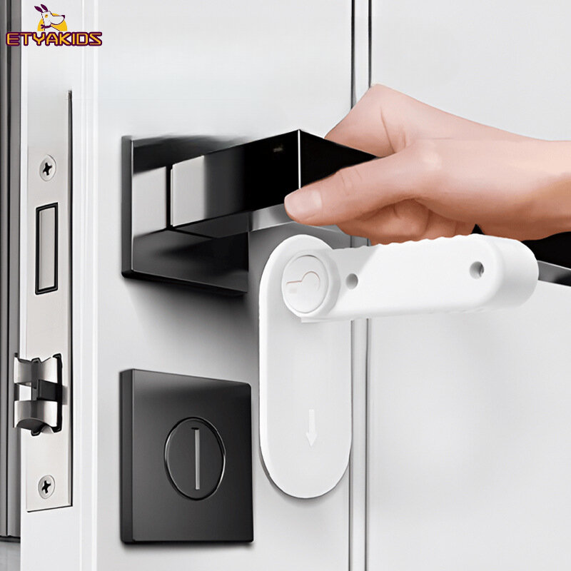 Kunci keamanan bayi hitam putih kunci pintu kulkas laci kabinet untuk anak kunci tali pelindung keamanan bayi