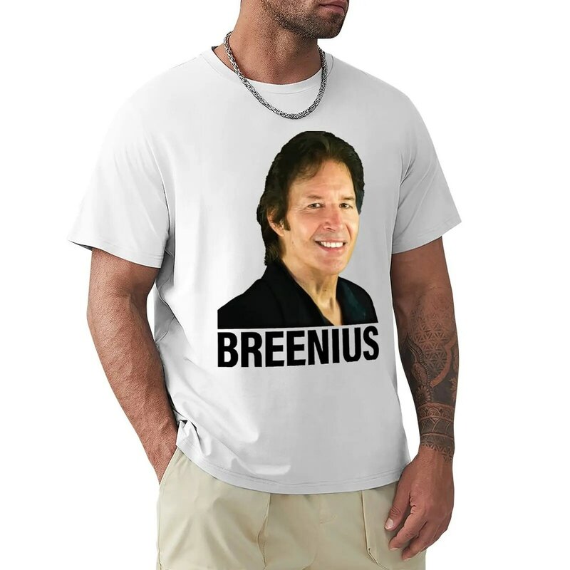 Футболка мужская летняя с графическим принтом, однотонная белая рубашка с рисунком Нил брейена the Breenius