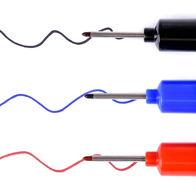 ยาว20มม.หัวเครื่องหมายปากกาห้องน้ำไม้ตกแต่งกันน้ำ Marker ปากกาสีแดง/สีดำ/หมึกสีฟ้า