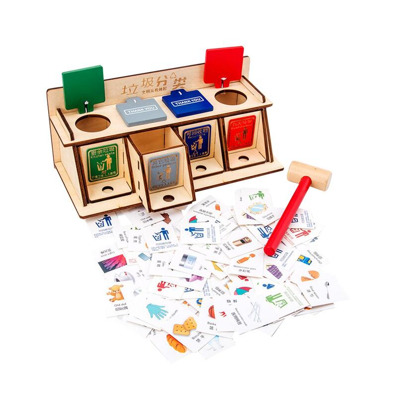 Pomoce nauczycielskie klasyfikacji śmieci Montessori na prezent urodzinowy