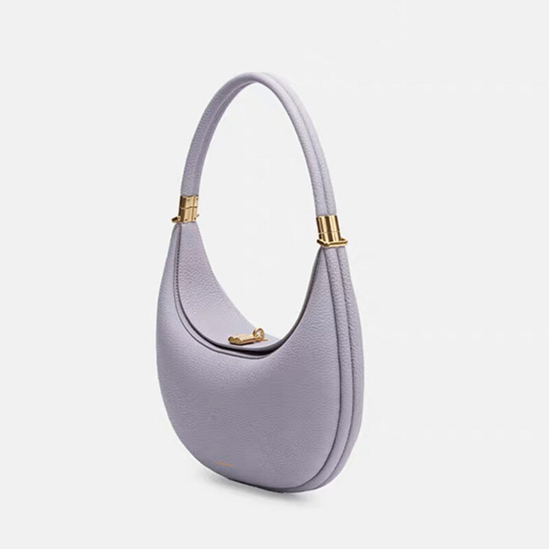 [BXX] Designer Shoulder Underarm Leather Bag For Women 2023 New Fashion Portable Solid Color Female Travel Handbag 8AB761