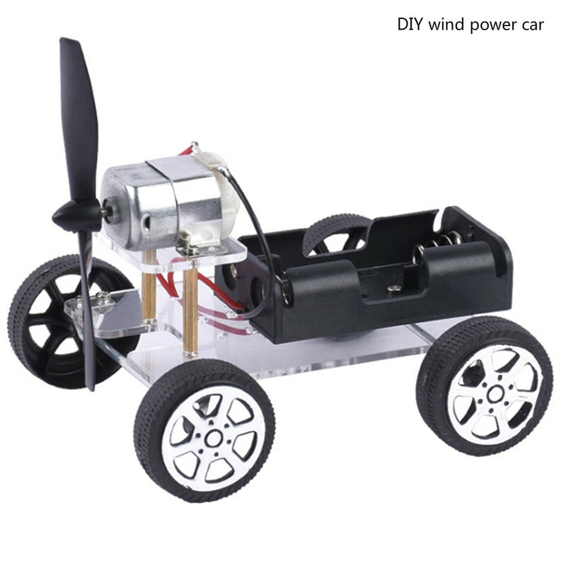 Naukowa mała produkcja silnik Mini wiatrowy zabawka edukacyjna dla dzieci Robot DIY zestawy materiałów dla dzieci Puzzle zmontowane zabawki elektryczne