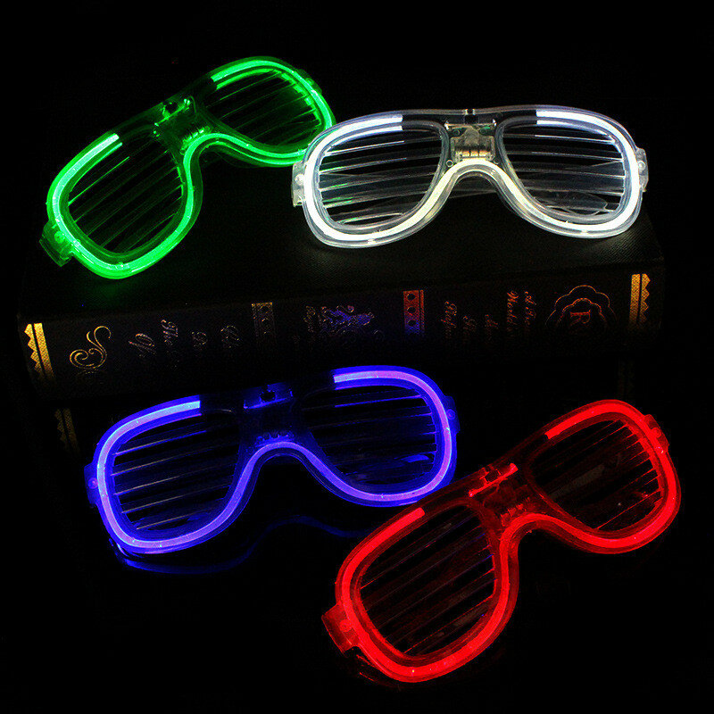 Kacamata hitam Led Cahaya Neon 480 buah, kacamata hitam dekorasi pesta ulang tahun untuk perlengkapan dewasa