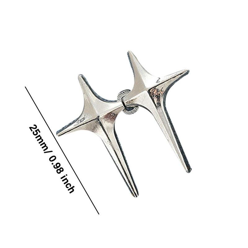 Metalowy krzyż guzik do dżinsów szpilki w kształcie gwiazdy klamra z regulowanym kształtem odpinany zaciskacz do akcesoria krawieckie do ubrań 1/4 szt