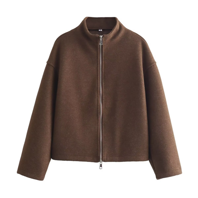 PB & ZA-chaqueta de piloto con hebilla suave para mujer, abrigo informal versátil de Color liso, a la moda, novedad de primavera 2024