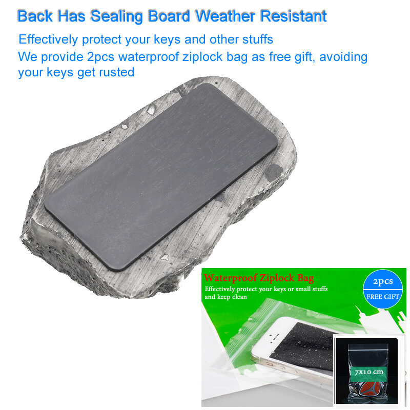 Scomparto portaoggetti nascosto portatile Sight Secret Rock Stone Shape Key Safe Box per la casa Outdoor Garden RV chiave di ricambio portachiavi Safes
