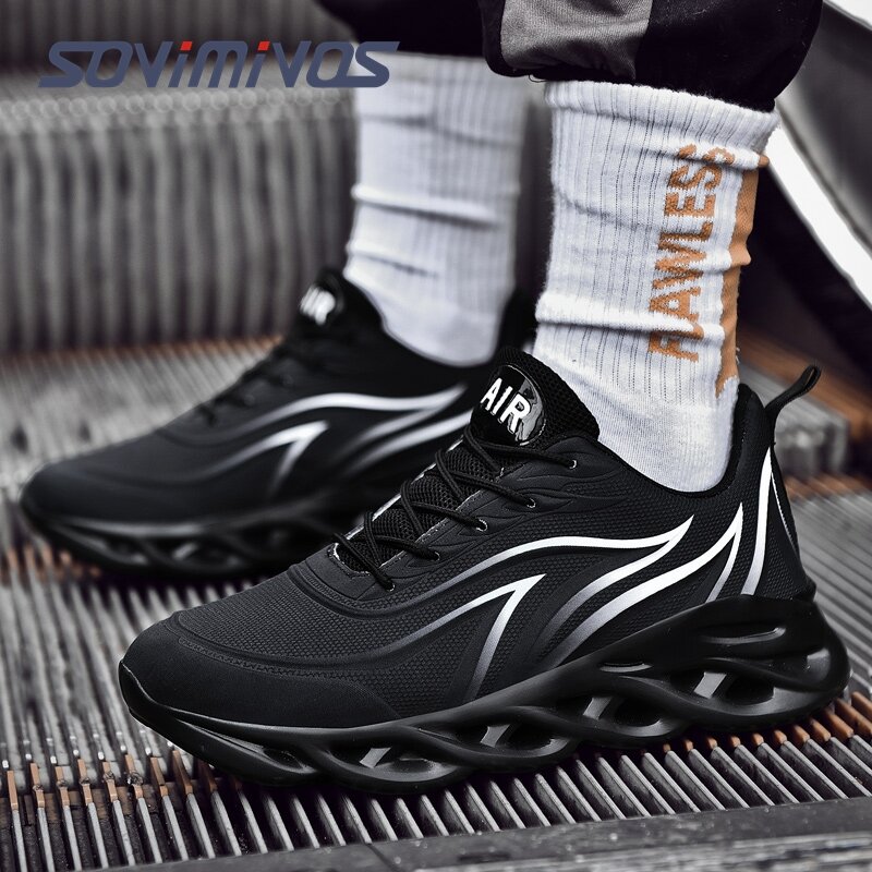 Zapatillas Deportivas informales para Hombre, zapatos de entrenamiento con suela duradera, a la moda, para correr, talla grande