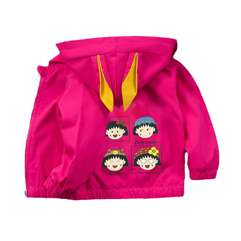 여아용 오버코트 재킷, 바람막이 겉옷, 사랑스러운 용수철, 가을 코튼 플러스 사이즈, 청소년 아동복, 2024