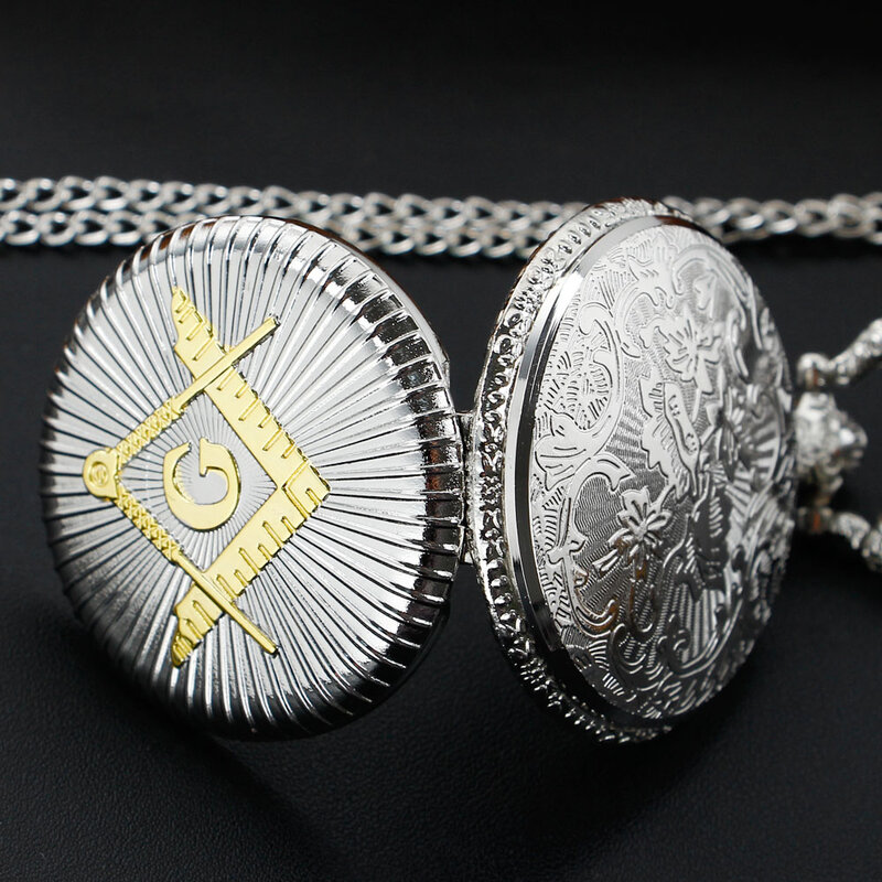 Personality Silver Gold Quartz Pocket Watch Arabic Numerals Popular Decorative Belt Chain Pendant Clock Men Women Gift Souvenirs