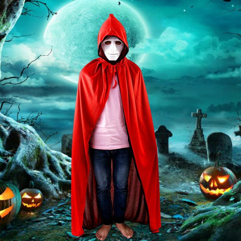 Adults Halloween Cape Gothic Hooded Cloak Reversible Halloween Cloak for Kids Adults Costume for Witch Cosplay Parties