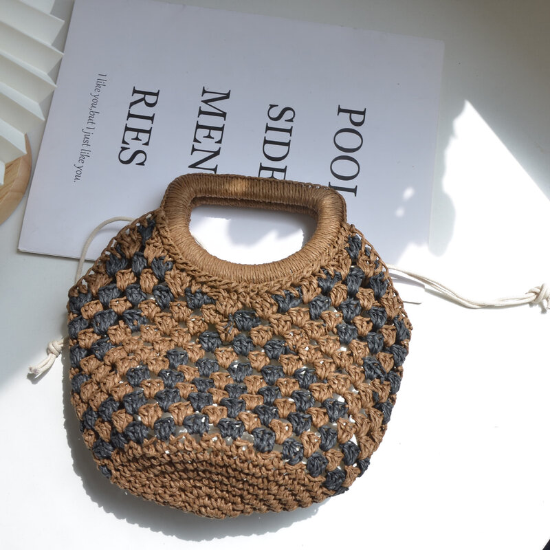 Модная Плетеная соломенная сумка на плечо, женские сумки-мессенджеры через плечо для женщин 2023, летние пляжные сумочки, кошельки, дорожная сумка для покупок