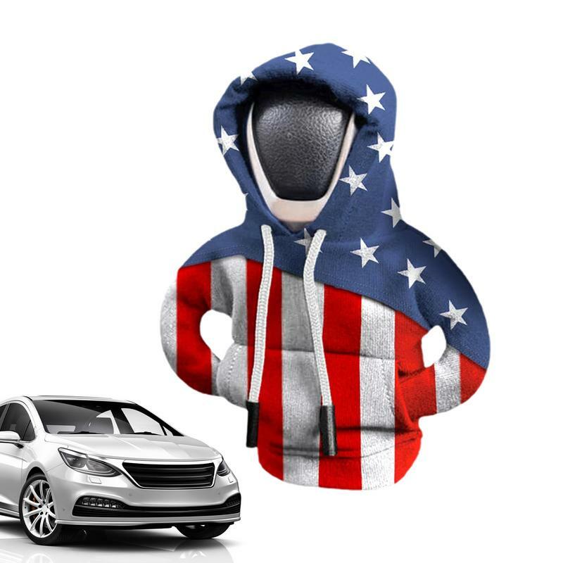 Shifter Knob Cover Manual Handle Gear Lever Decoration Car Gear Knob Shifter Hoodie Gear Speed Lever Sweater Car Hoodie Cover