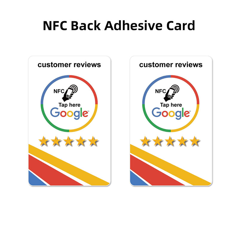 5 Stuks Google Review Nfc Kaart Nt/Ag215 Terug Sticker Verhogen Uw Beoordelingen Pvc Materiaal Standaard 504 Bytes 13.56Mhz Nfc215 Kaart