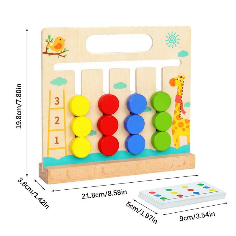 Fruit Color Sorting Toys Double-Sided Educational Wooden Montessori Toys Educational Interactive Early Learning Toys For Color