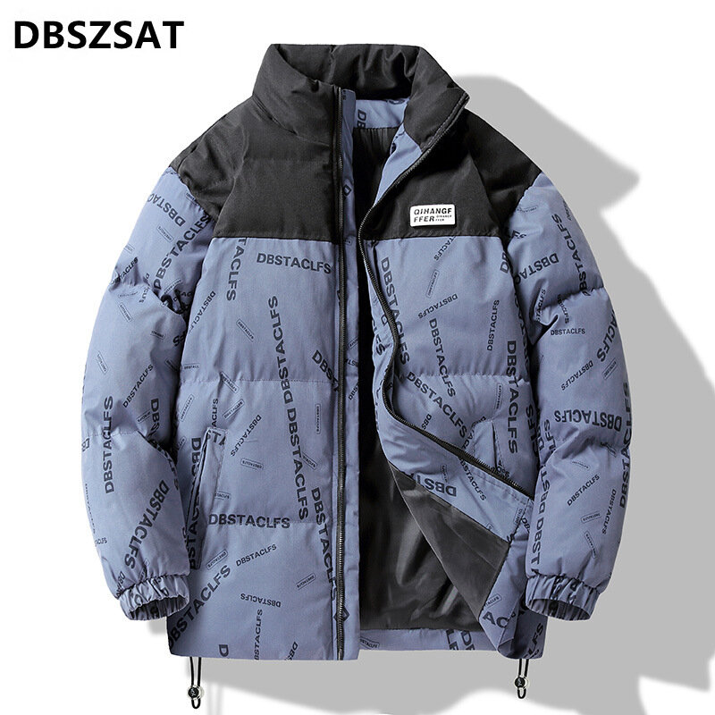 2023 nowa kurtka zimowa para grube ciepłe wiatrówki kurtka pikowana mężczyźni koreański moda chleb ubrania zimowe wyściełane kurtki kobiet