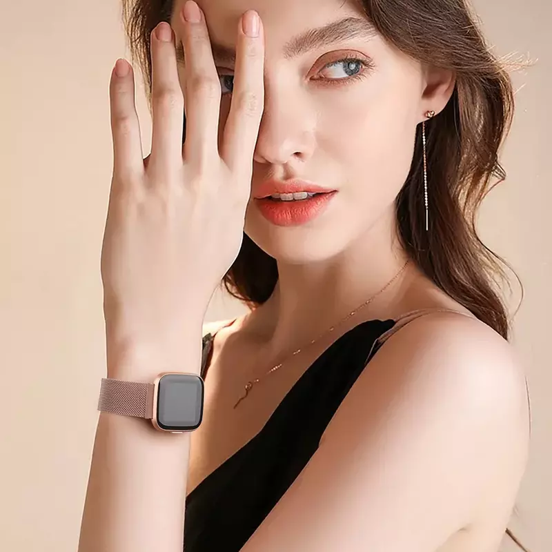 Металлический ремешок для Fitbit Versa 2 Lite Sense Band, браслеты для Fitbit Versa 3, Миланский сменный Браслет для наручных часов