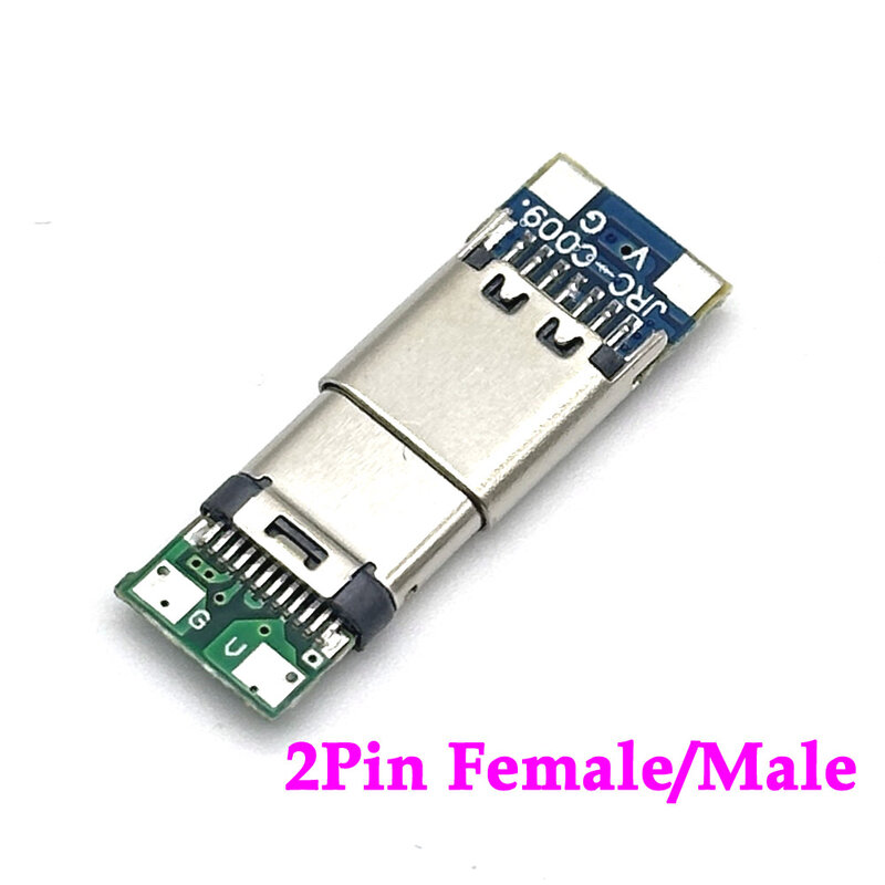 Adaptateur de prise femelle et mâle pour souder le fil et le câble, connecteur USB 3.1 de type C, support de carte PCB, 12 broches, 24 broches, 1PC