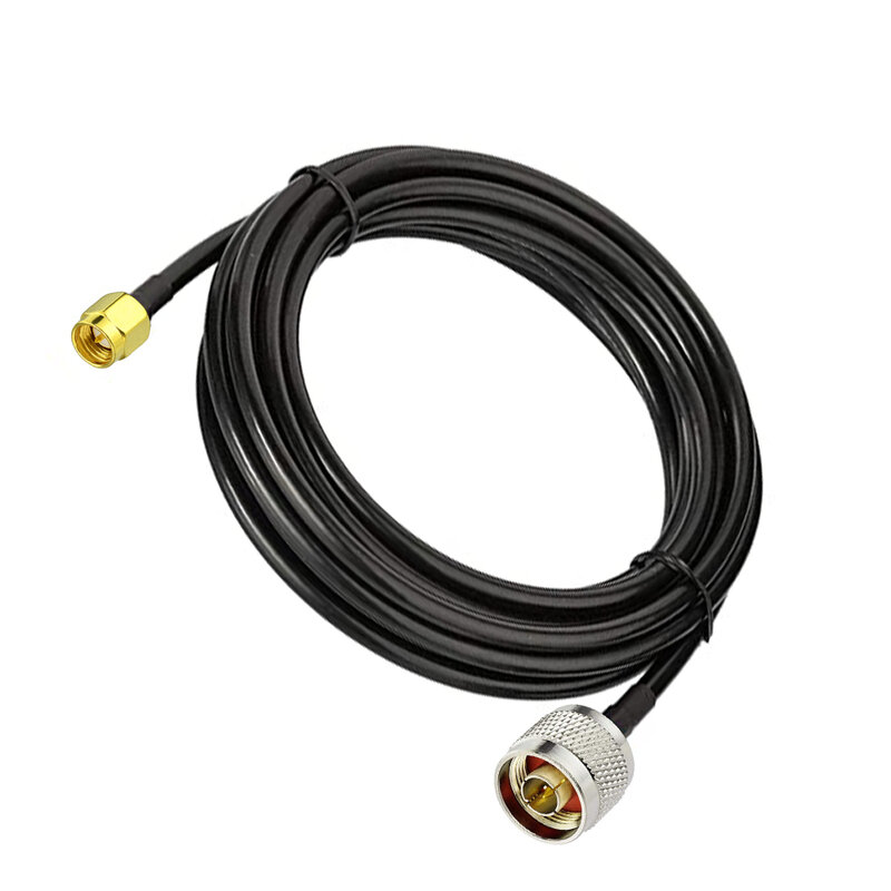 Kabel Jumper ekstensi Coax RG58 konektor Female Male RPSMA tipe N untuk kabel Pigtail L16 N ke SMA pengiriman cepat kuningan RF