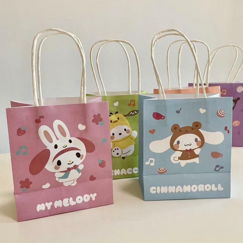 حقيبة تخزين سانريو للطلاب ، Kawaii mylody Kuromi Cinnamoroll ، حقيبة حمل كرتونية ، هدية عيد ميلاد لطيفة للأطفال ، جديدة