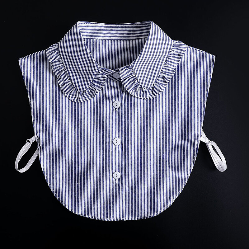 Formal gola falsa feminina bordado falso col meia camisa blusa coleiras falsas camisola acessórios coleiras destacáveis