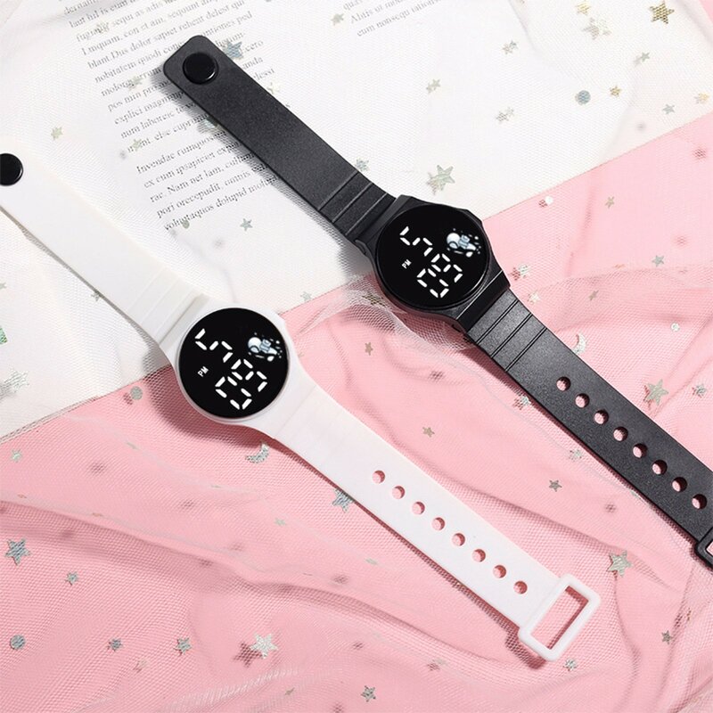 아이를 위한 패션 스포츠 시계 어린이 방수 남여 Led 디지털 시계, 초경량 실리콘 스트랩 십대 소년 소녀 손목 시계