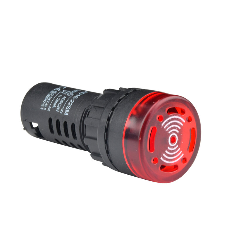 Dispositivo de alarma de ED16-22SM con sonido intermitente y flash, zumbador de luz, 22MM, 12V, 24V, 220V