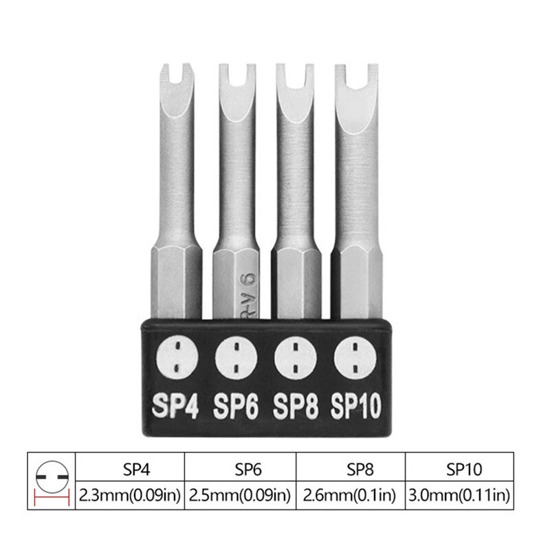 Brand New Screwdriver Bit Special-shaped 50mm Length 6.35mm（1/4inch）handle ABS + Metal Three Points Y Type/U Type