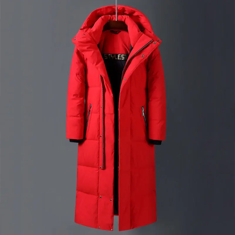 2023 Nieuwe Coed Winter Koudebestendig Donsjack-30 Hoge Kwaliteit Mannen Vrouwen X-Lange (Winter) warm Fashion Brand Rode Parka S-5XL