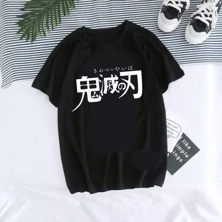 Женская футболка Kaus Grafis Anime Demon Slayer Uniseks Tanjirou Kamado Kaus Wanita Kimetsu No Yaiba Nezuko Kaus Wanita